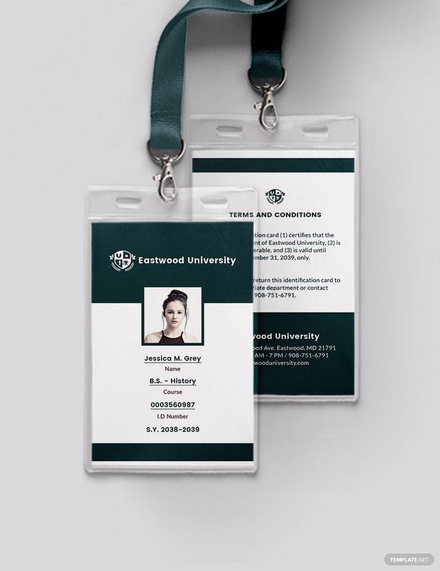 Student Id Card In PDF FREE Template Download Template
