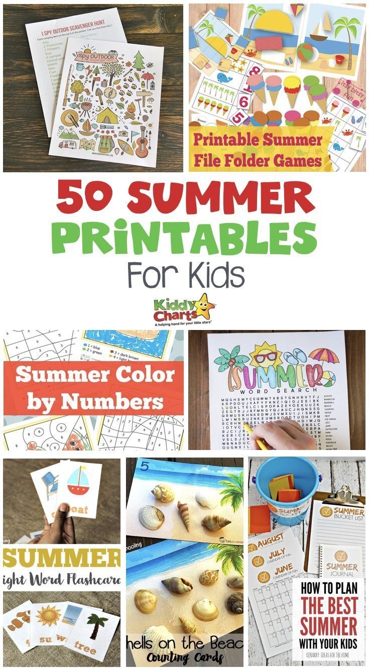 summer activities printables
