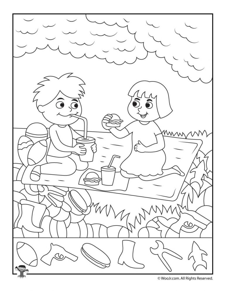 summer hidden picture printable