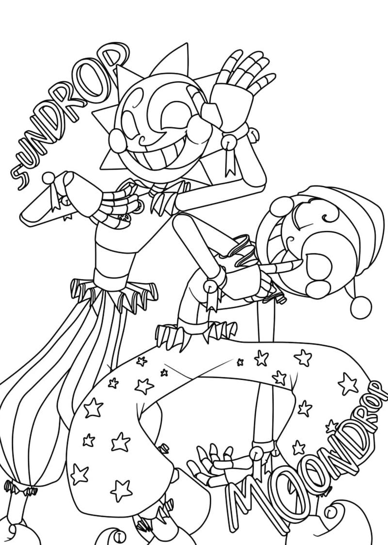 Sundrop FNAF Printable Coloring Page Free Printable Coloring Pages