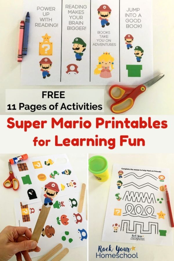 Super Mario Activities Printable Free Older Kids Might Want To Color 