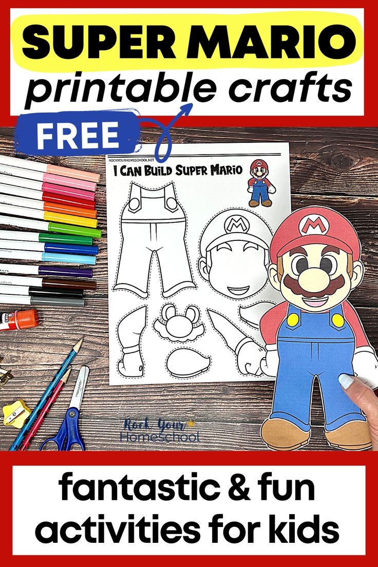 Super Mario Crafts For Kids How To Make And Enjoy 20 Free Rock Your 