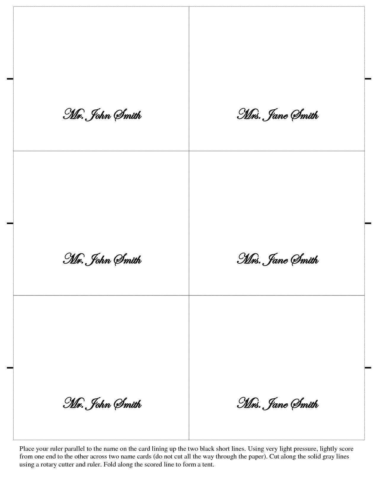 printable place card template free download