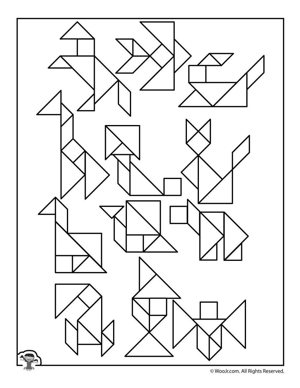 Tangram Printable Puzzles