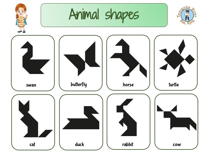 Tangram Puzzles Worksheets Worksheets For Kindergarten