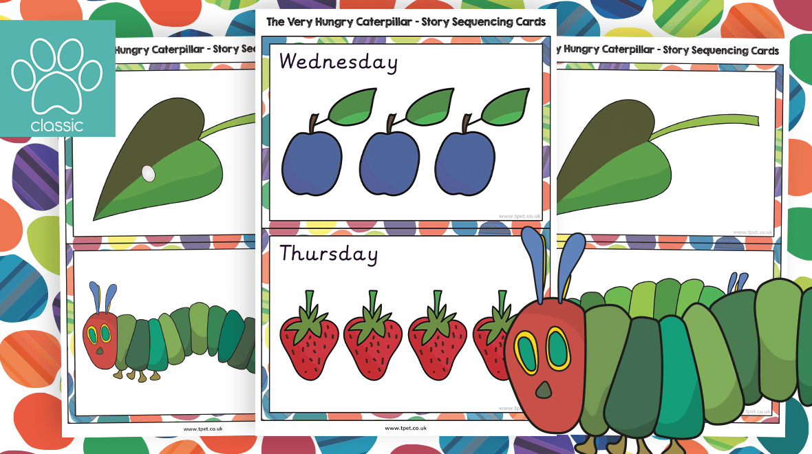 Teacher 39 s Pet The Very Hungry Caterpillar Story Sequencing Cards