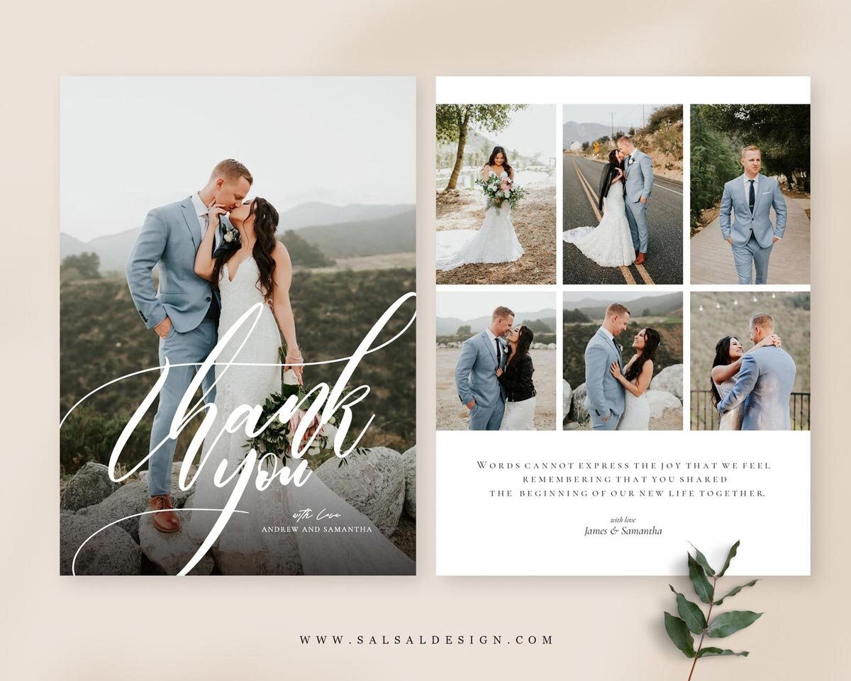 Template For Wedding Thank You Cards Cardtemplate my id