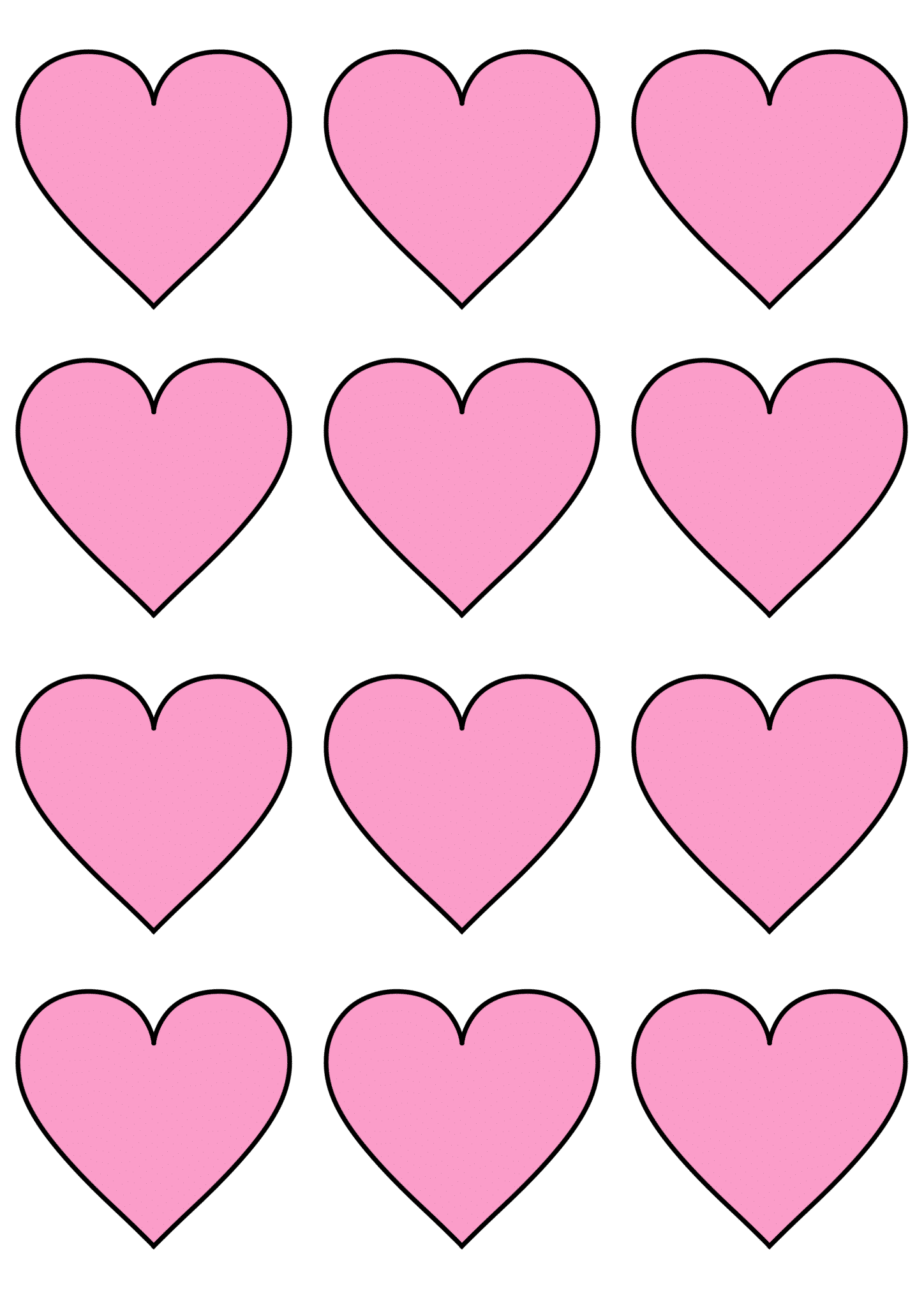 Template Heart Printable