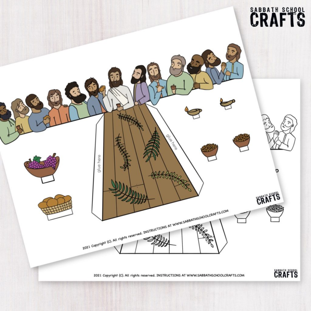 Template Printable Last Supper Craft Content Calendar Template