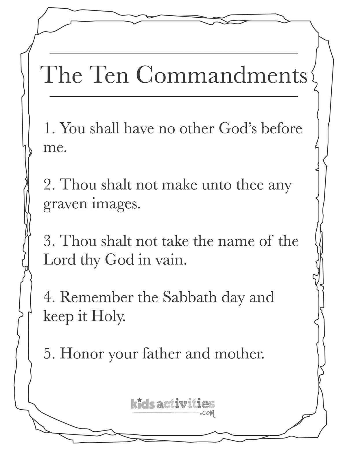 Ten Commandments Printable Printabletemplates Vrogue co