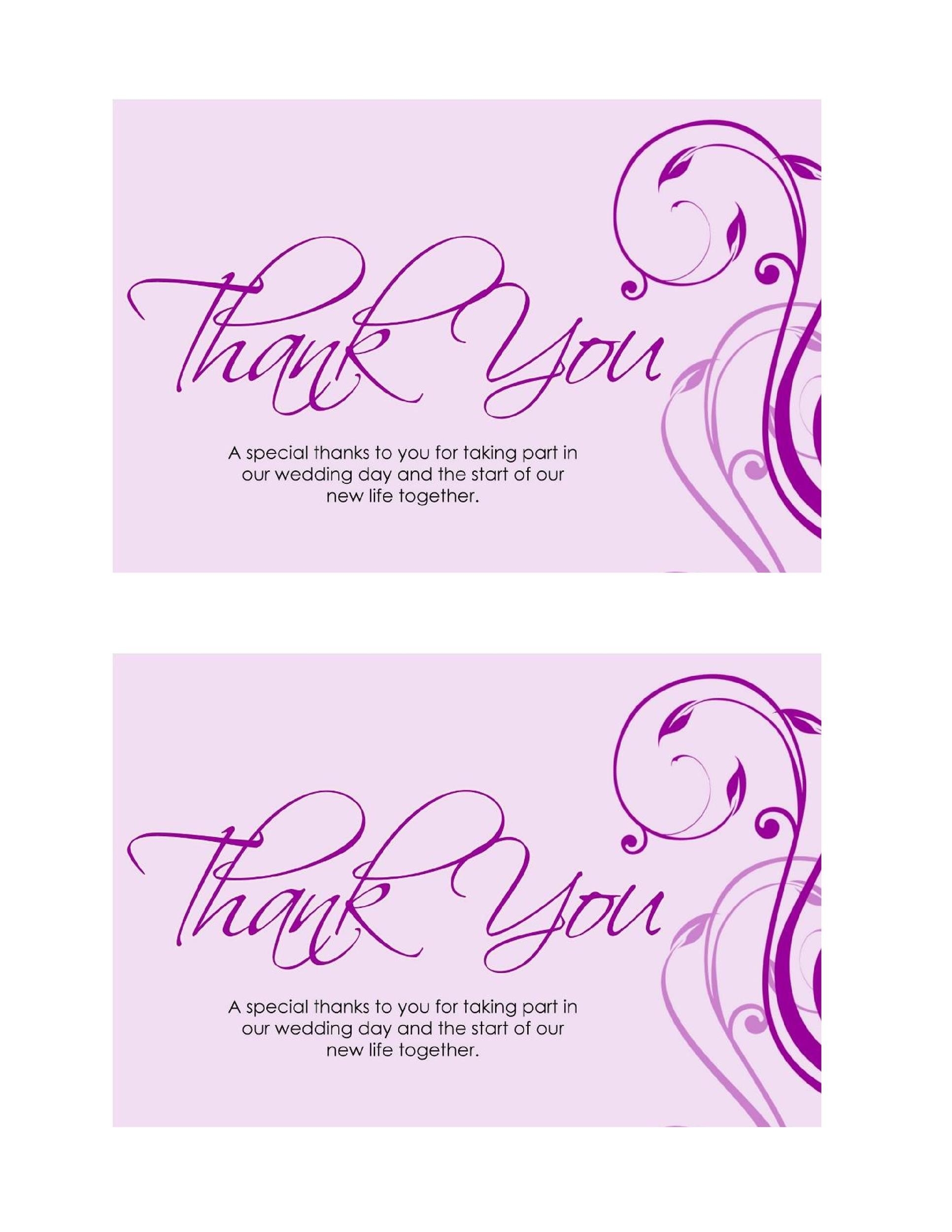 Thank You Card Printable Template