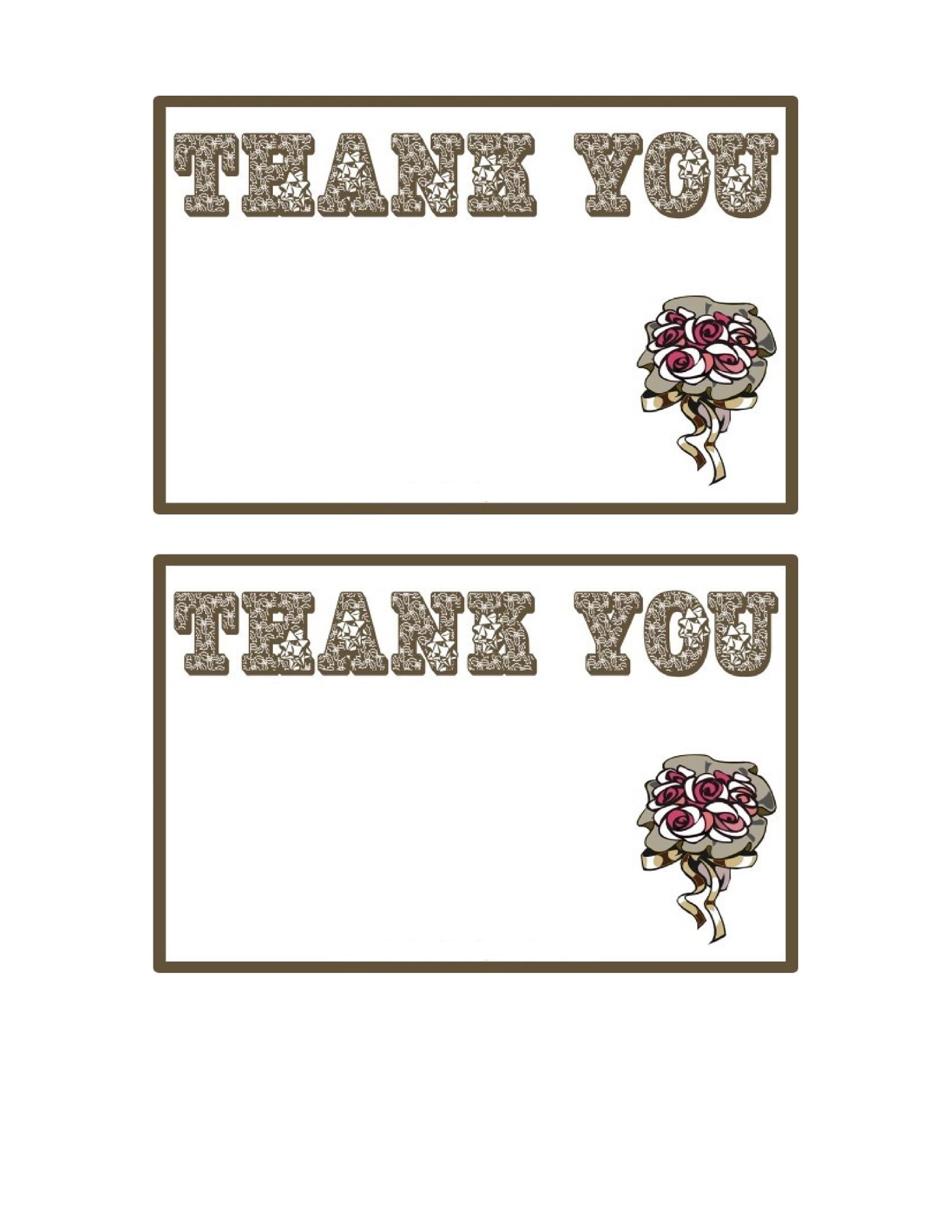 Thank You Card Printable Template