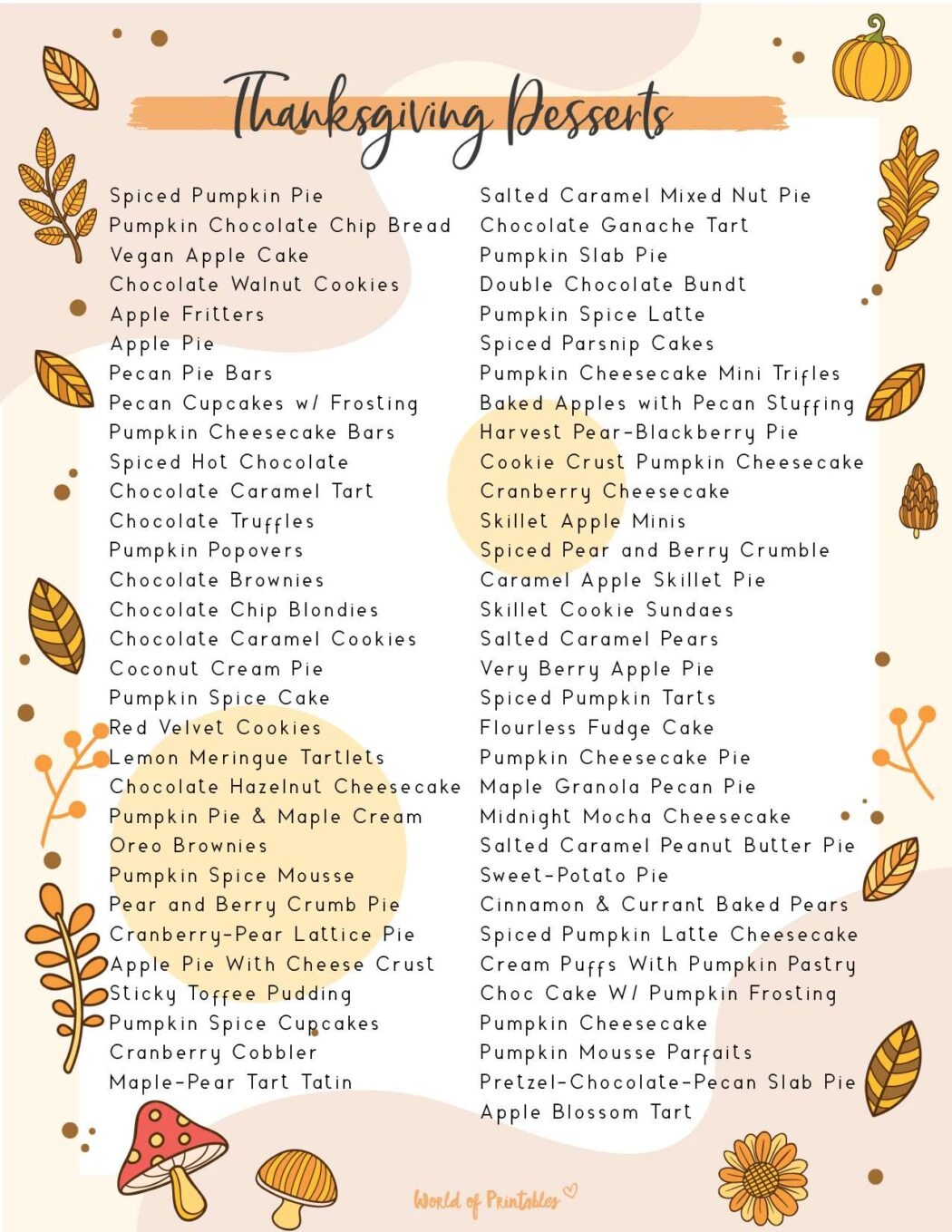 printable thanksgiving food pictures