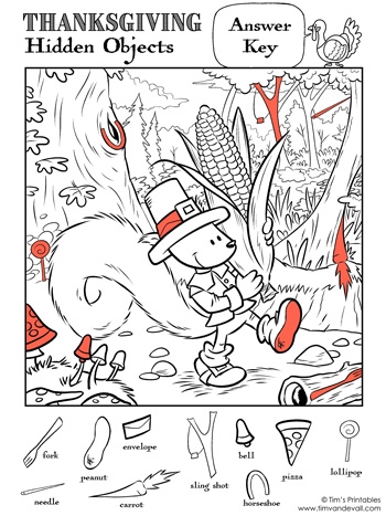 Thanksgiving Hidden Objects Tim 39 s Printables
