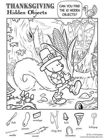 Thanksgiving Hidden Objects Tim 39 s Printables