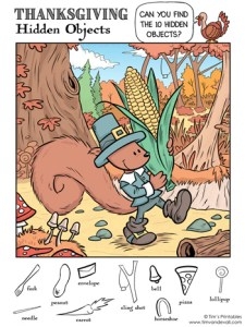 thanksgiving hidden pictures printables free