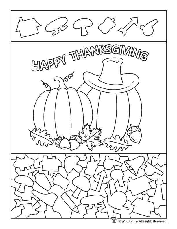 Thanksgiving Hidden Picture Activity Printables Woo Jr Kids 