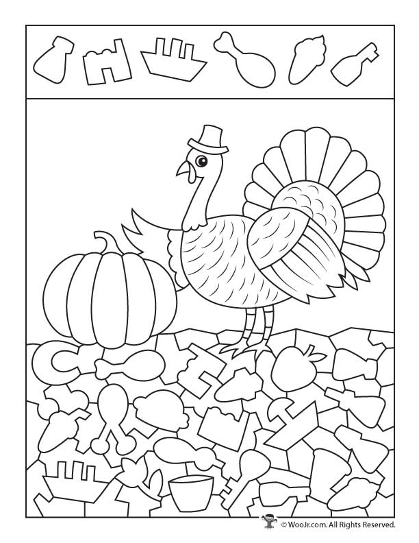 Thanksgiving Hidden Picture Activity Printables Woo Jr Kids 