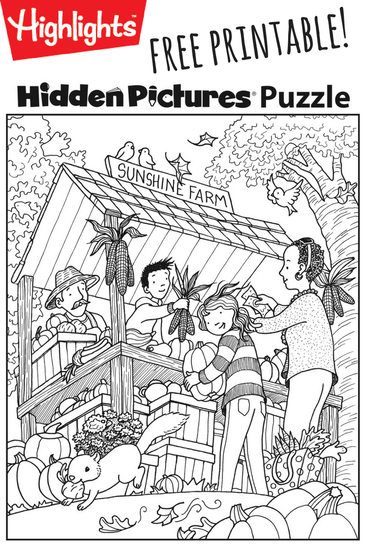 Thanksgiving Hidden Pictures Printable