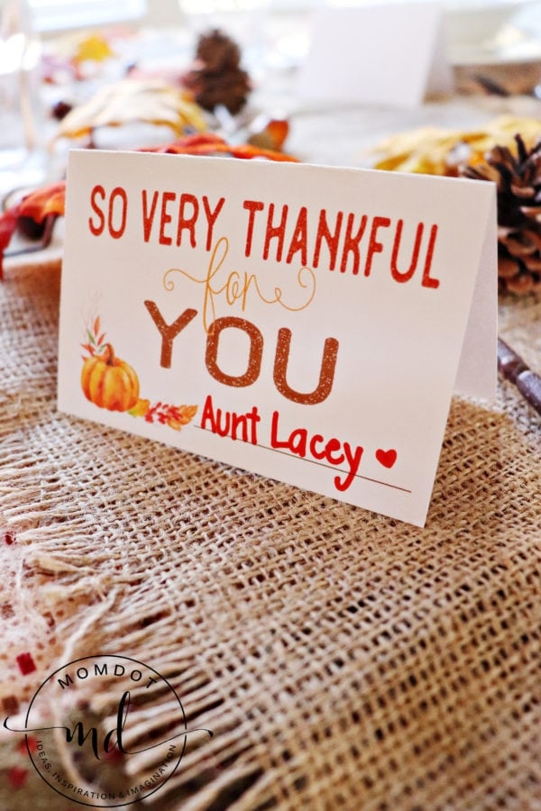 Thanksgiving Place Card Template Free Download