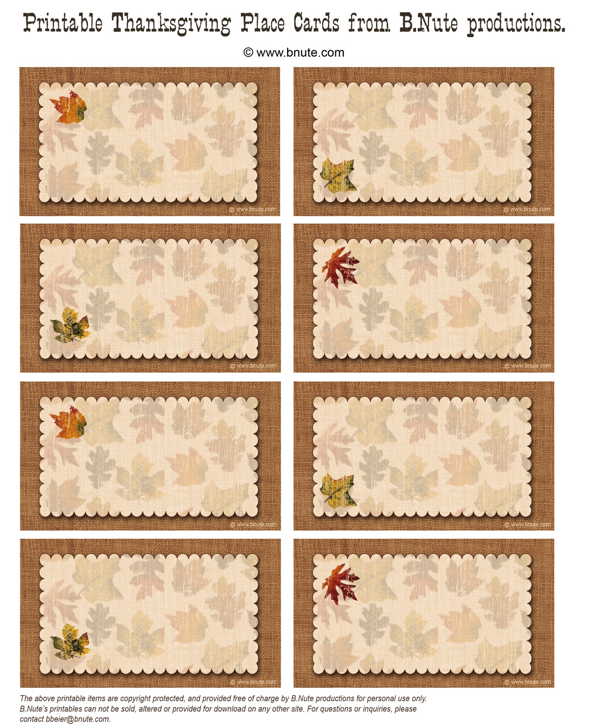 free printable place cards template for thanksgiving