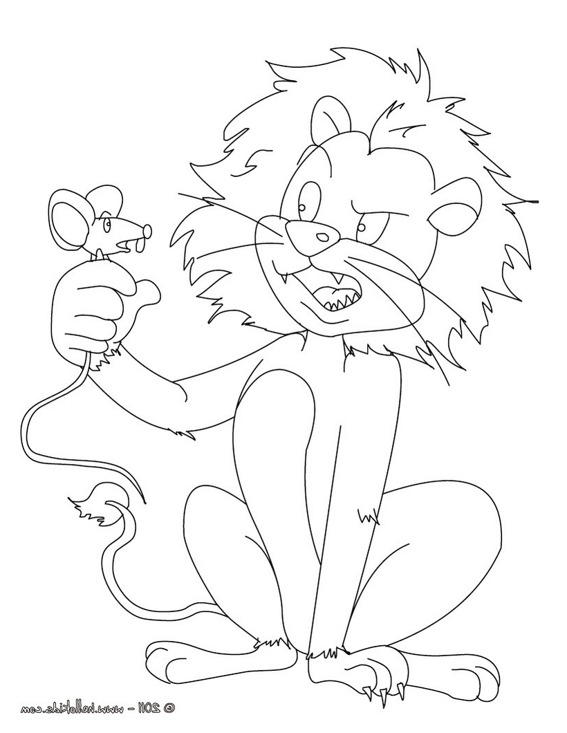 The Lion And The Mouse Coloring Page At GetDrawings Free Download