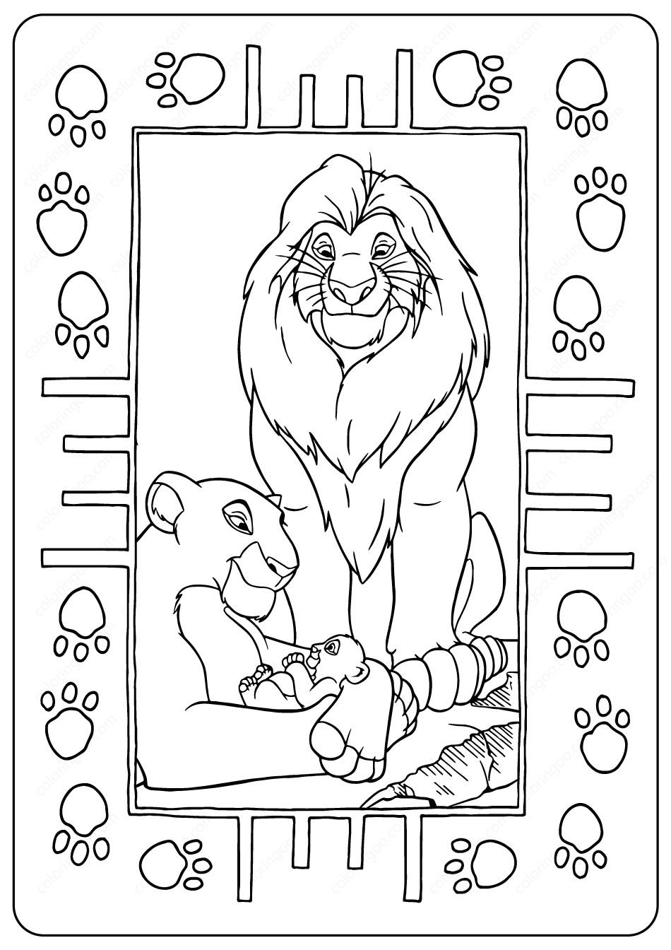 The Lion King Coloring Pages Disney Coloring Book