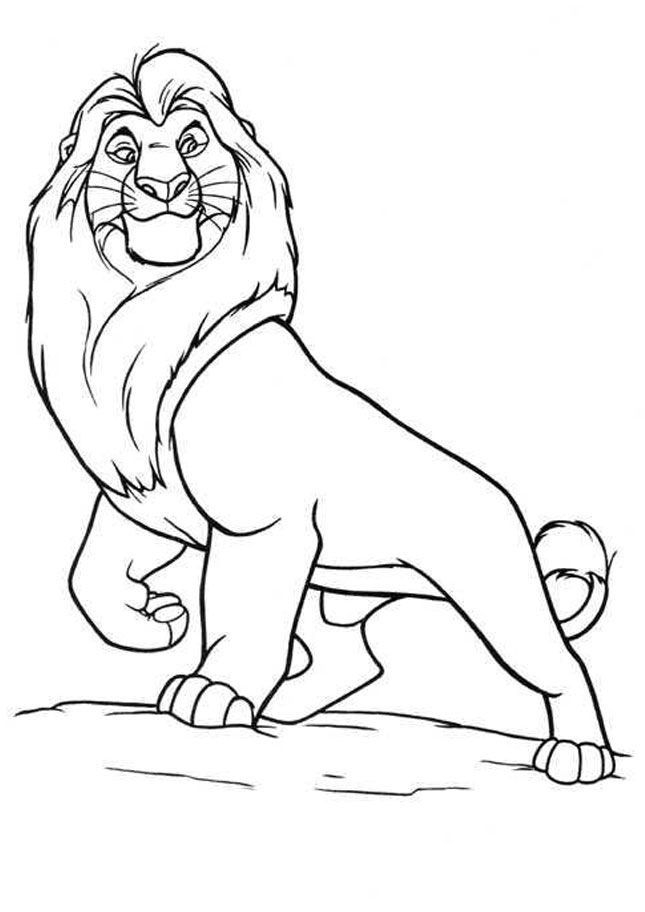 The Lion King Coloring Pages Mufasa Coloring Home