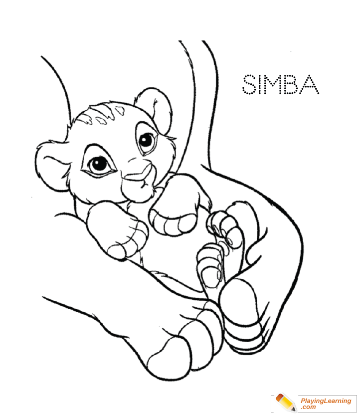 lion cub coloring
