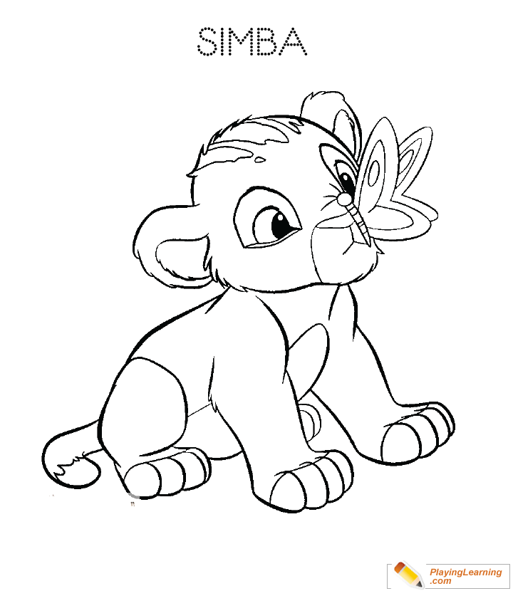 The Lion King Lion Cub Coloring Page 03 Free The Lion King Lion Cub 