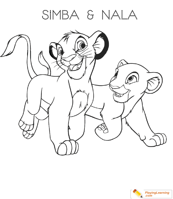 The Lion King Lion Cub Coloring Page 04 Free The Lion King Lion Cub 