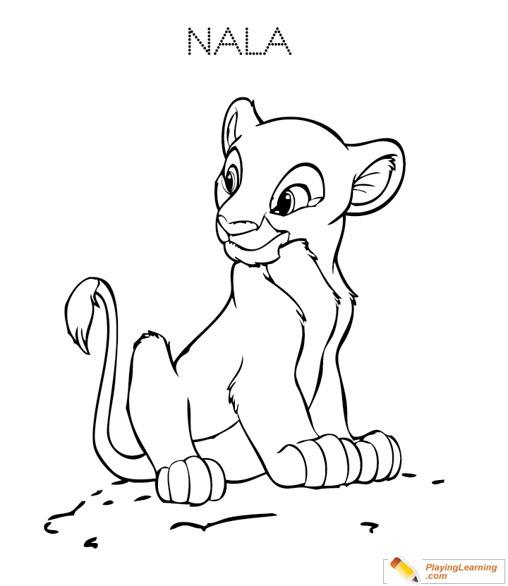The Lion King Nala Coloring Page 01 Free The Lion King Nala Coloring Page