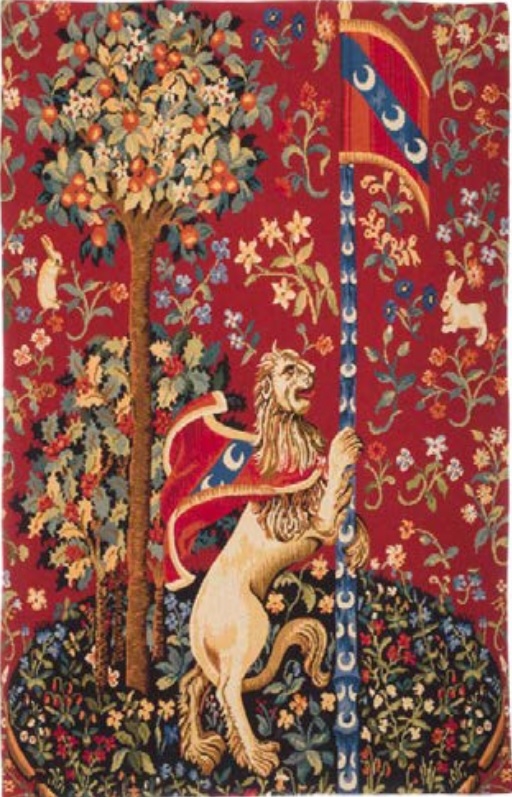 The Lion Tapestry Wallhanging French Medieval Tapestry