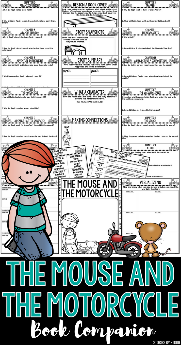 The Mouse And The Motorcycle Printable And Digital Novel Study 