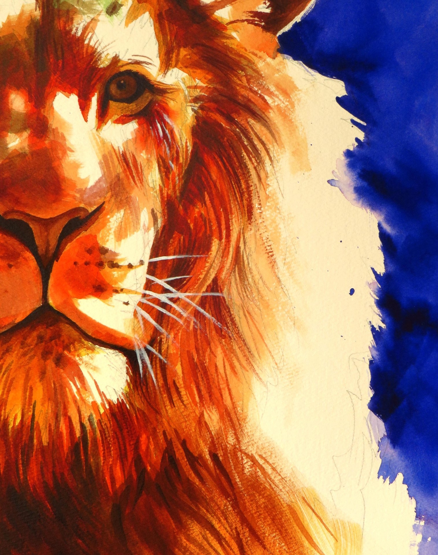 The Power Of Color Lion Painting By Dario Lo Iacono