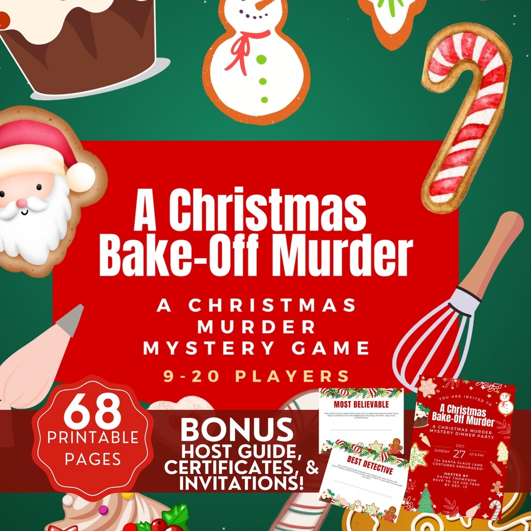 free printable christmas murder mystery game