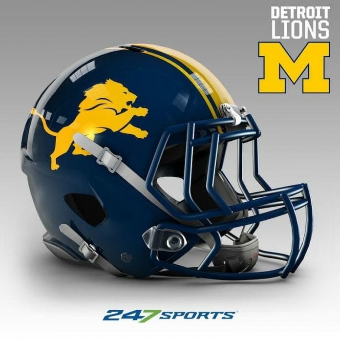 detroit lions helmet colors