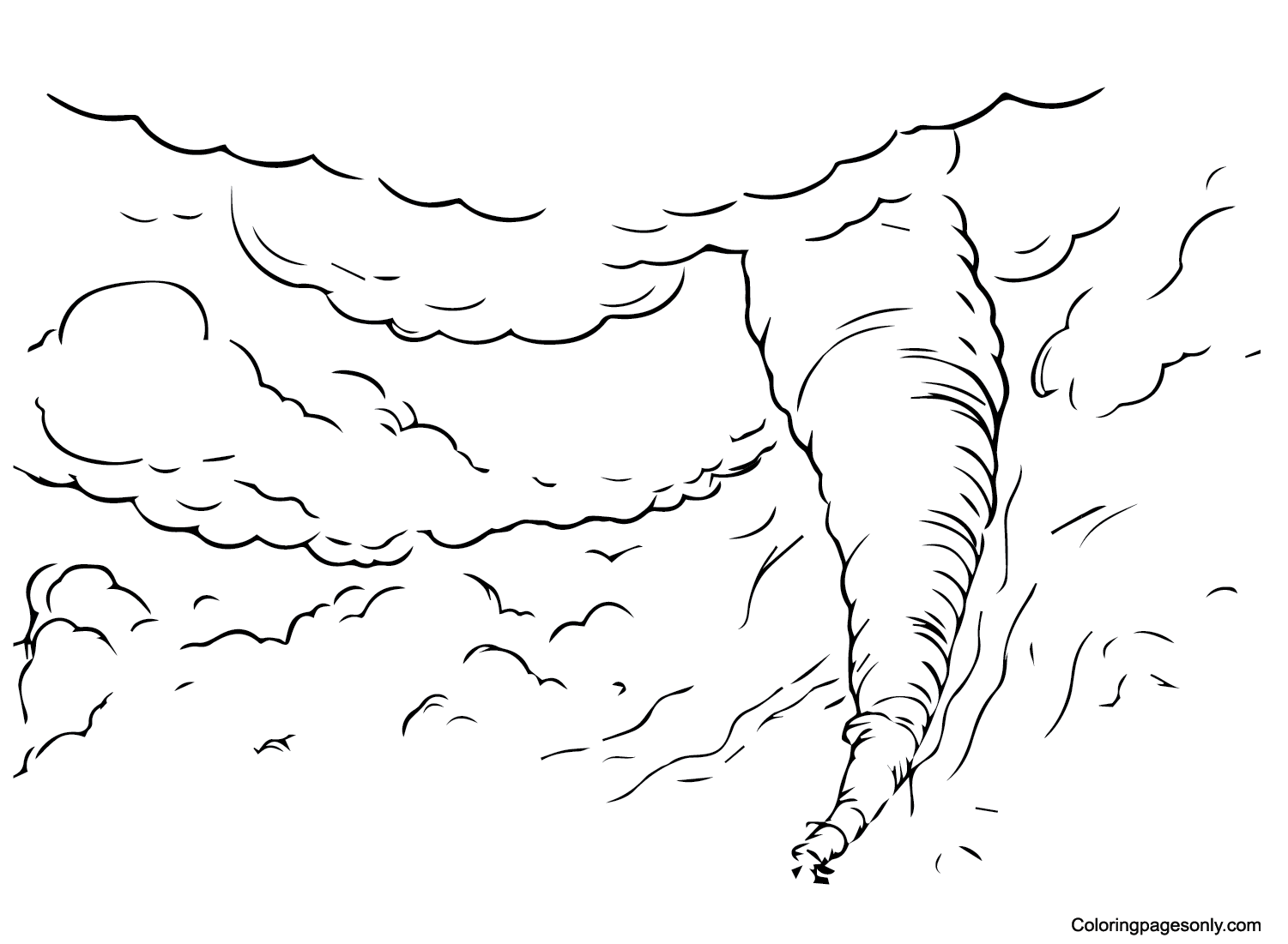 Tornado Printable Coloring Page Free Printable Coloring Pages