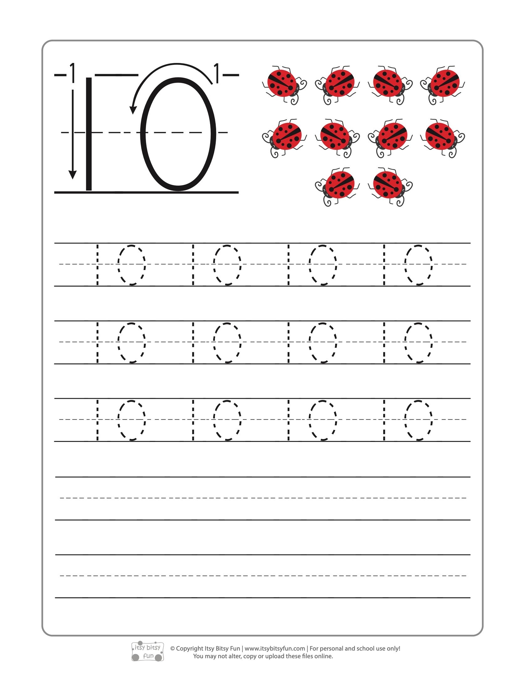 numbers 1-10 worksheets for kindergarten pdf