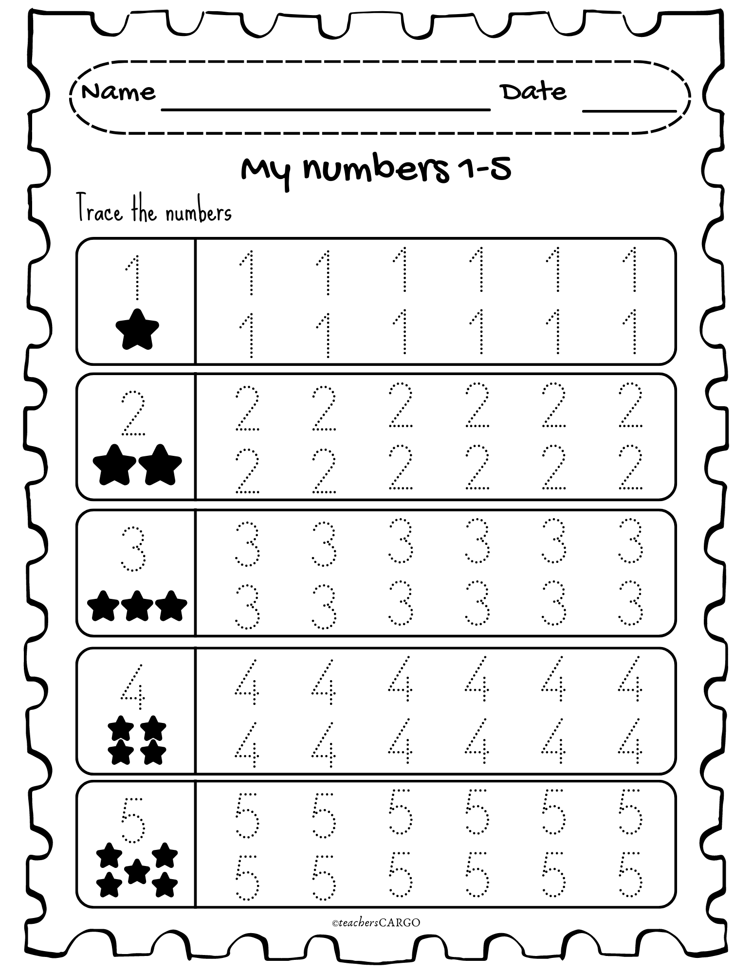 tracing worksheets numbers 1-10