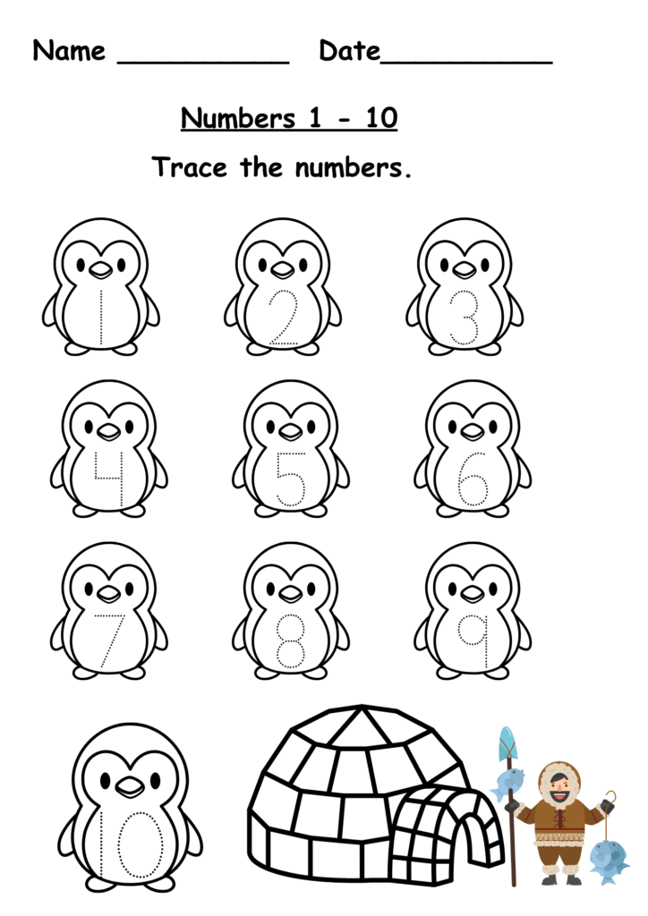 Tracing Numbers Free Worksheets