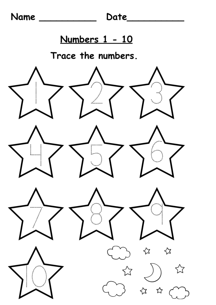 tracing worksheets numbers