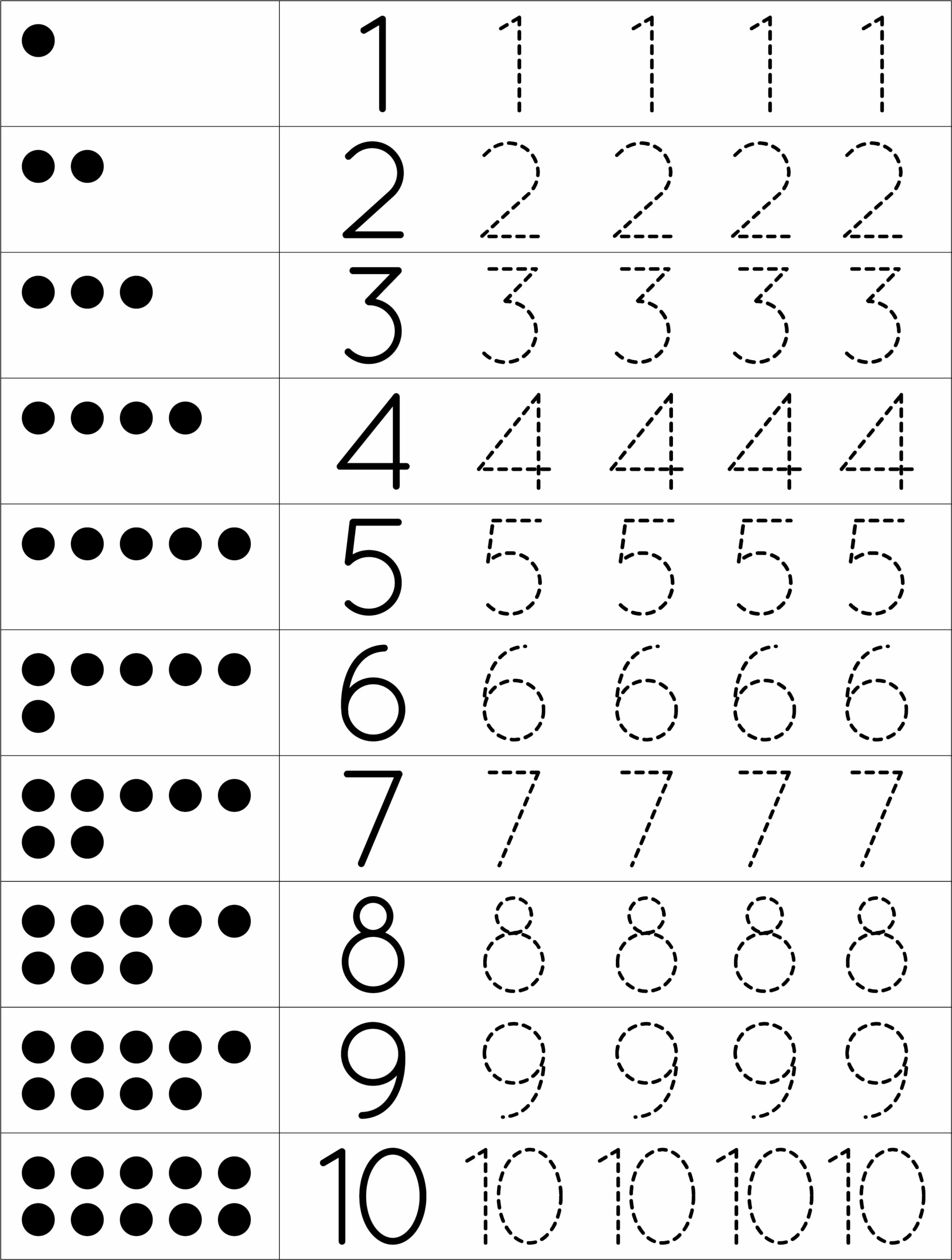 numbers to 5 worksheet