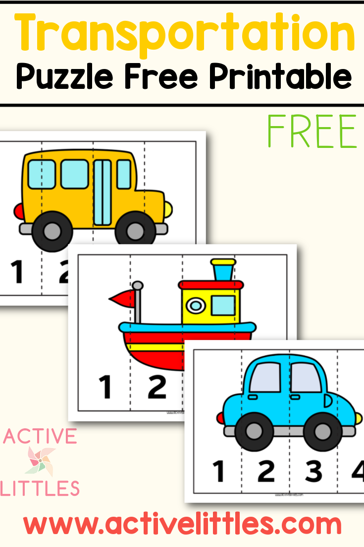 Transportation Theme Free Printable Active Littles Worksheets Library