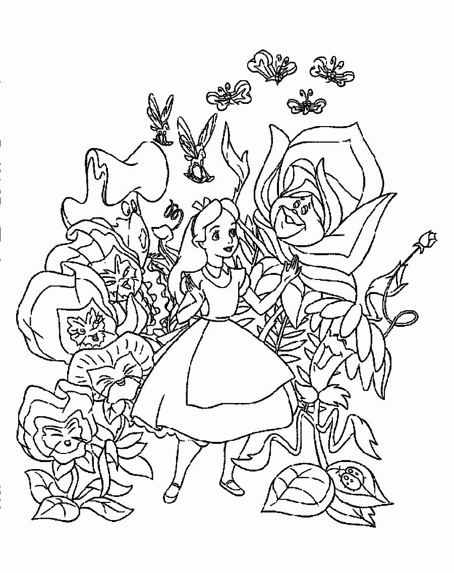 Trippy Alice In Wonderland Coloring Pages Coloring Home