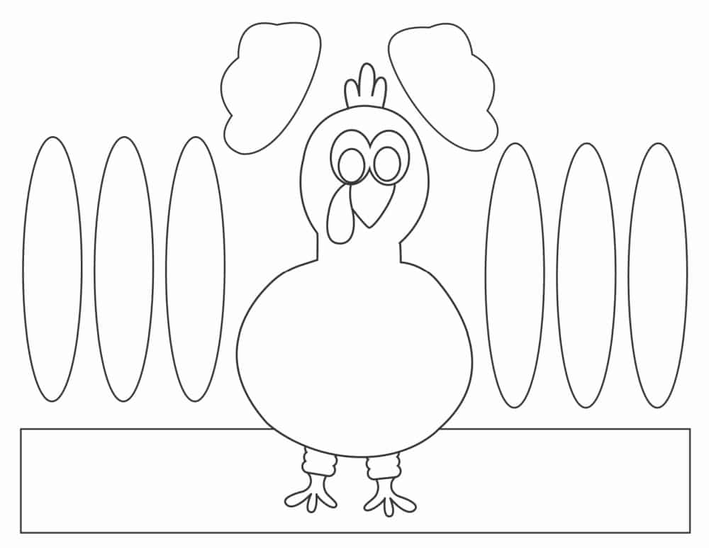 free printable turkey headband craft template