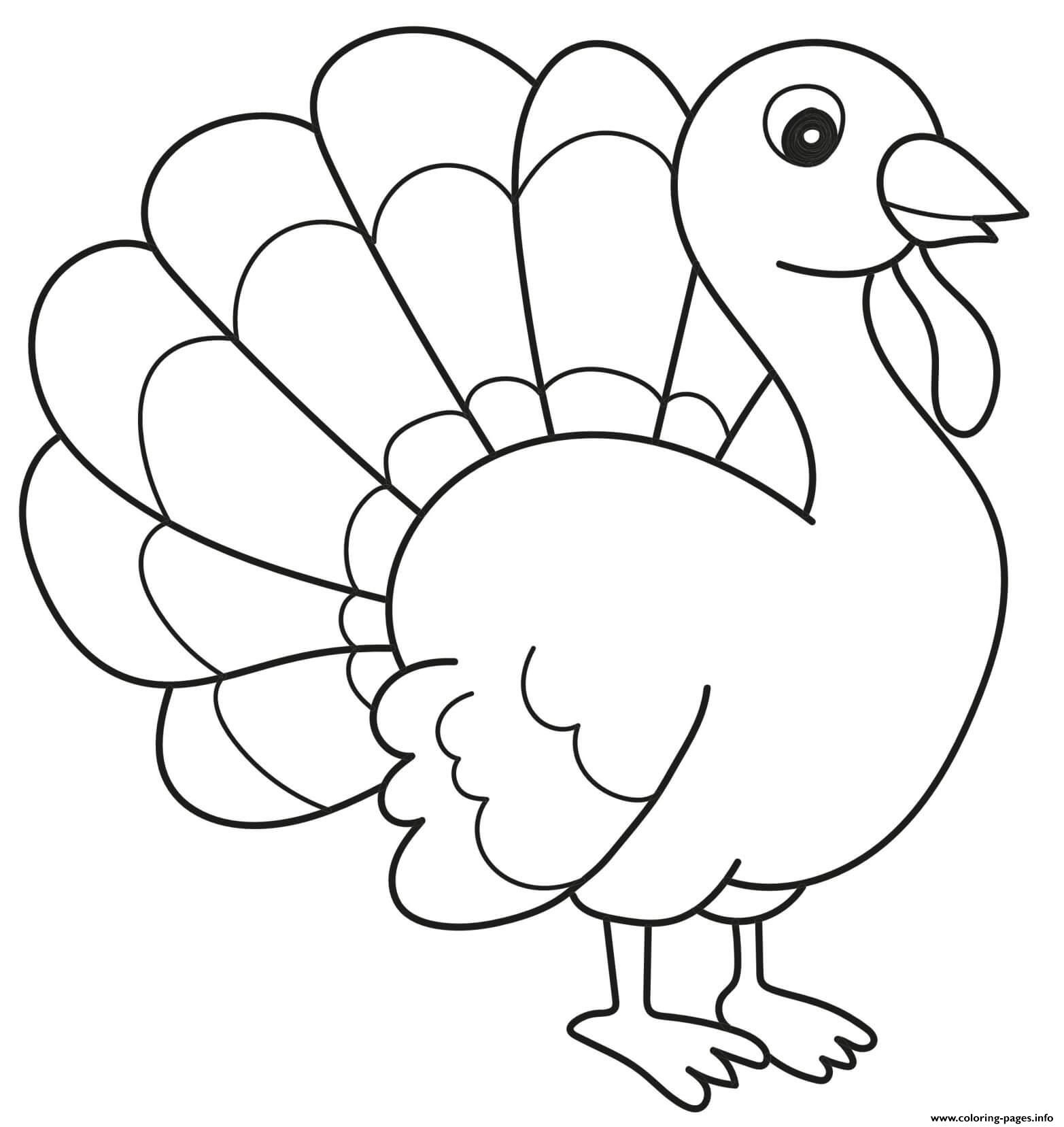 picture of turkey to color printable
