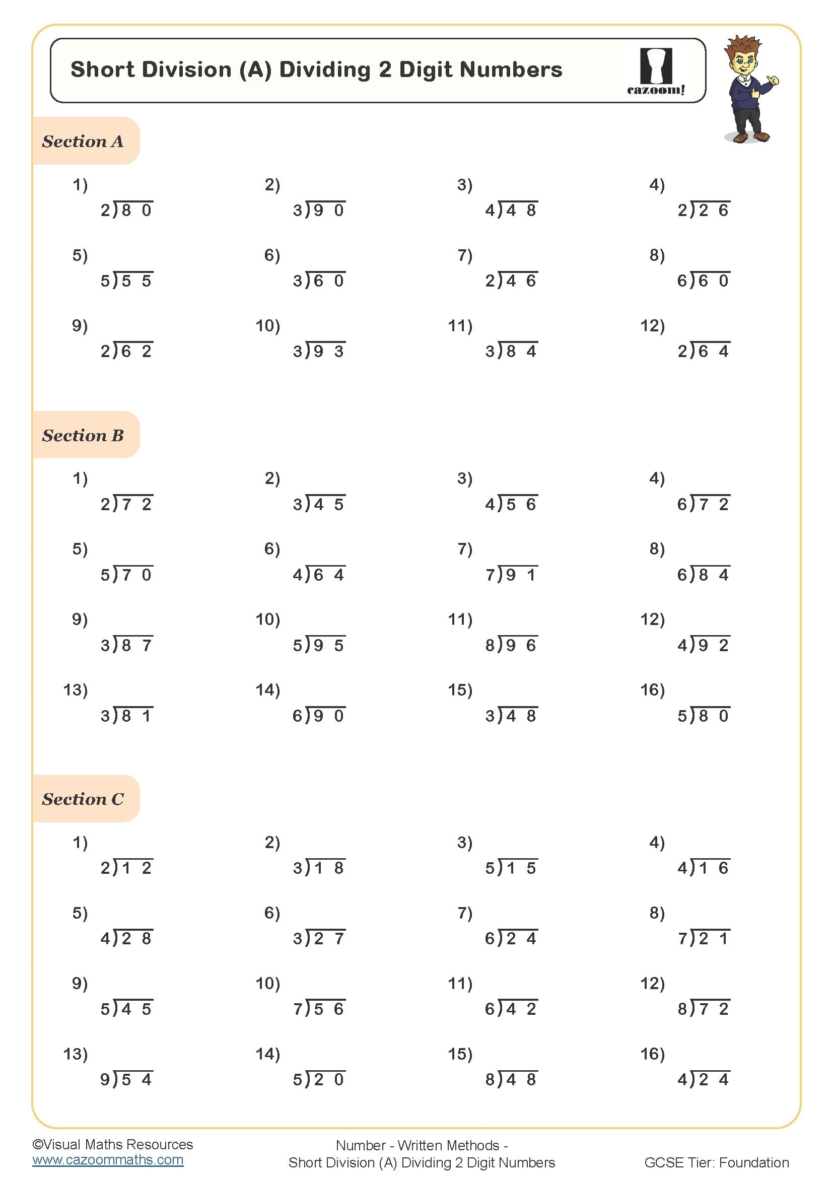 Two Digit Divisors Division Worksheet Have Fun Teaching Worksheets 