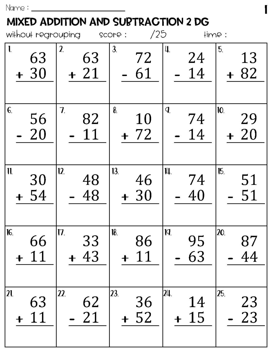 addition and subtraction of mixed numbers worksheets