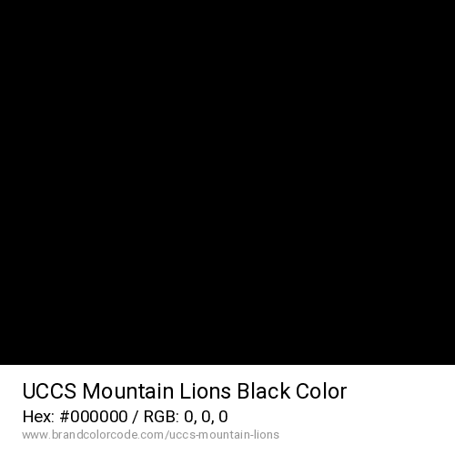 UCCS Mountain Lions Brand Color Codes BrandColorCode